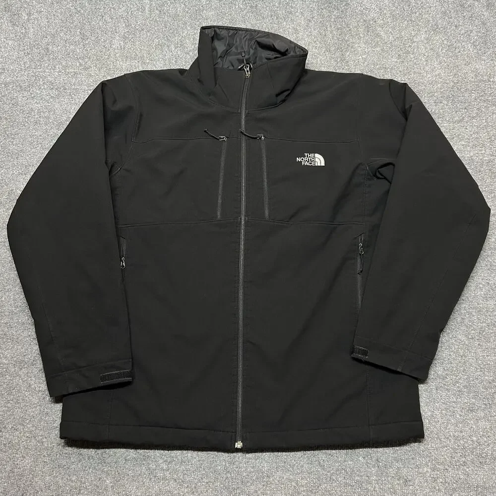 The North Face Jacket Mens XL Black Softshell Primaloft Insulated Full Zip Warm